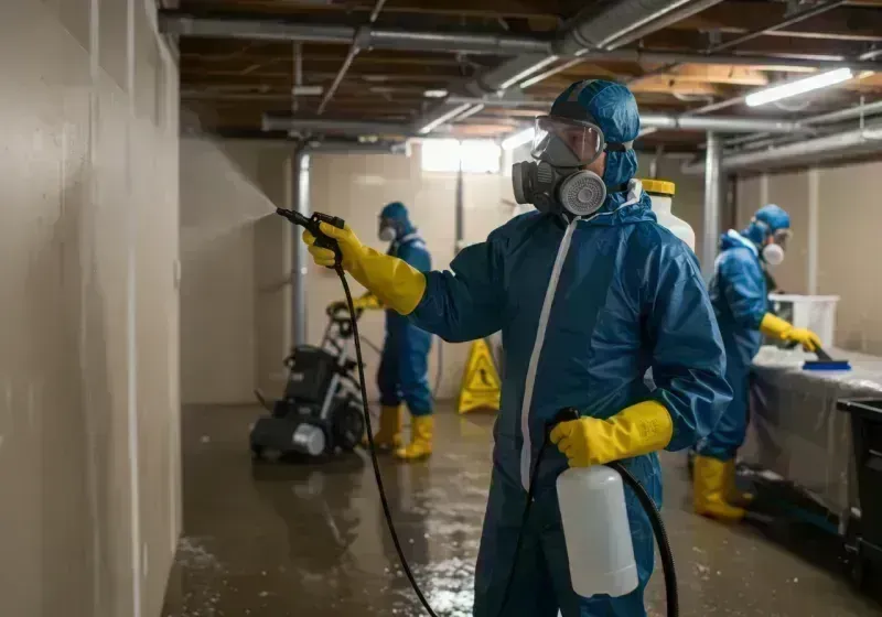 Basement Sanitization and Antimicrobial Treatment process in Tamiami, FL