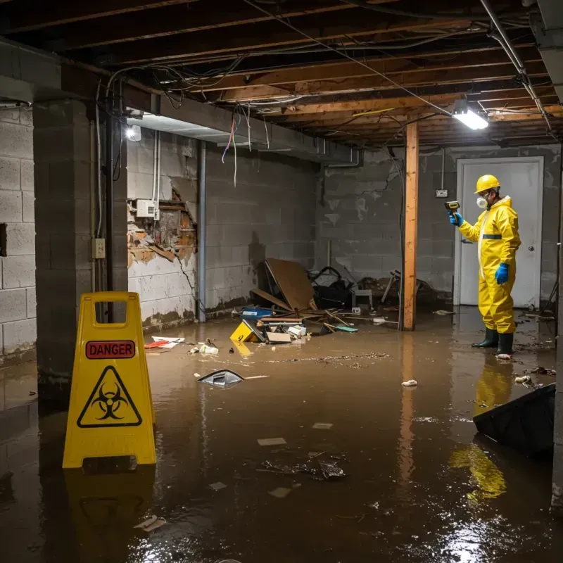 Flooded Basement Electrical Hazard in Tamiami, FL Property